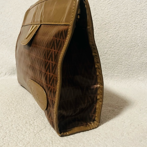 Mario Valentino Monogram Brown Clutch - Picture 6 of 11